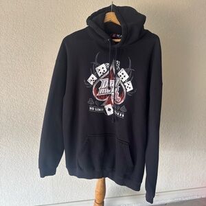 Vintage Pullover black deal me in poker men and women  sweater size  XL